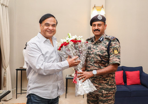 CRPF DG calls on Assam CM Himanta Biswa Sarma