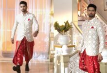 ‘Jamai No. 1’s Abhishek Malik pushes boundaries as Neel, stuns in a red saree as dhoti