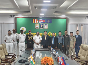 Indian Navy’s training ships undertake professional exchanges in Cambodia