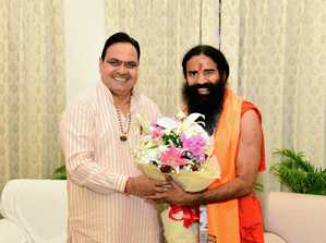 Rajasthan CM Bhajan Lal Sharma, Swami Ramdev discuss promoting Yoga & Ayurveda in the state