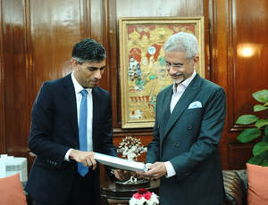 Former UK PM Rishi Sunak calls on EAM Jaishankar in New Delhi