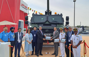 MArG 155mm/45 Cal mounted gun system launched at IDEX in Abu Dhabi