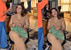 Kajol masterfully juggles work and knitting in a fun new video