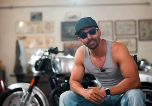 Harshvardhan Rane unveils his new beautiful bobber bike cast in Aluminium