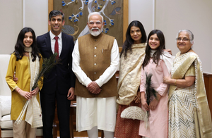 Former UK PM Rishi Sunak, his family meet PM Modi