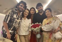 Chiranjeevi celebrates wedding anniversary with wife Surekha while on his way to Dubai