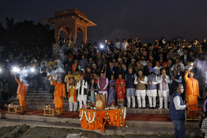 Grand Aarti at Yamuna ghat: Delhi CM’s first public event after taking charge