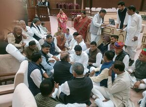 MLAs spend night in Assembly; Cong to stage protests across Rajasthan today (Ld)