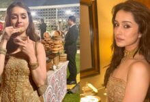 Shraddha Kapoor enjoying the unlimited panipuri at a wedding is all of us