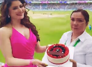 Urvashi Rautela gets an early birthday surprise during the IND Vs PAK Champions Trophy