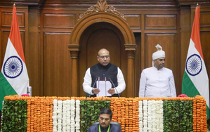 From being marshalled out to chairing the House: BJP’s Vijender Gupta elected Speaker of Delhi Assembly