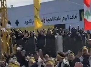 Tens of thousands gather in Beirut for Hezbollah leaders’ funeral amid Israeli flyovers