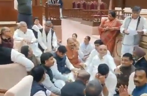 Uproar in Rajasthan Assembly over ‘Dadi’ remark, Cong MLAs protest