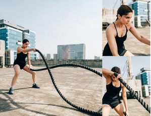 Sharvari prepares for ‘Alpha’ with intense battle ropes training