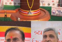 Maha Shivaratri celebrations kick off in Gujarat’s Valsad with installation of 36-foot tall Rudraksha shivling