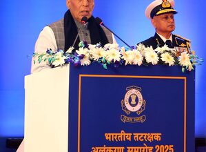 Rajnath Singh hails Coast Guard’s fight against piracy, awards 32 personnel