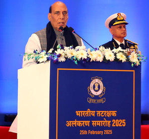 Rajnath Singh hails Coast Guard’s fight against piracy, awards 32 personnel