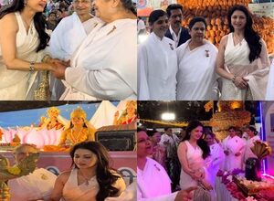 Bhagyashree celebrates Maha Shivratri at Brahmakumaris with 15ft shivling made of 4000 coconut shells