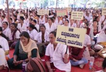 Over 9,000 nurses & paramedics in Karnataka go on indefinite strike, health services disrupted