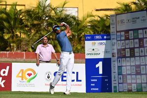 Chhattisgarh Open golf: Shaurya Bhattacharya moves five shots clear at the top with fiery 61