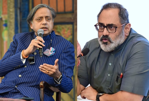 ‘Looking forward to crossing swords again’: Tharoor congratulates new Kerala BJP chief Rajeev Chandrasekhar