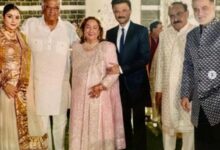 Kapoor brothers Boney, Anil and Sanjay pose under the same roof at Aadar Jain’s wedding