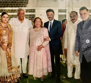 Kapoor brothers Boney, Anil and Sanjay pose under the same roof at Aadar Jain’s wedding