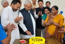 Nitish Kumar celebrates 74th birthday with his family