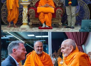 Australia’s Deputy PM meets Mahant Swami Maharaj at BAPS temple in Melbourne