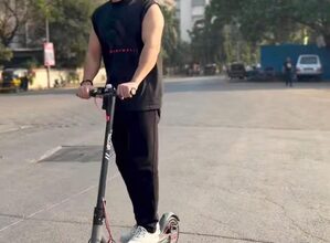 Aditya Seal takes e-scooter to work to reduce carbon footprint