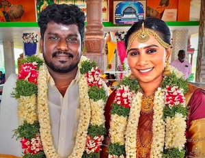 1947 August 16 director N S Ponkumar weds girlfriend Viveka at native place