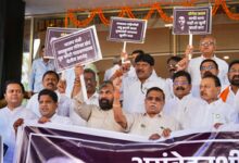 Oppn stages protest in Assembly premises, seeks resignation of two ministers