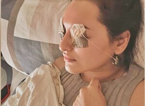 Sonakshi Sinha enjoys some shut eye with hubby Zaheer Iqbal’s tea bags