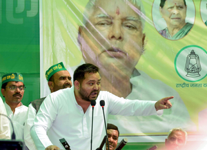 Tejashwi slams Nitish over his ‘Earth will end in 10 years’ remark