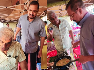 Nana Patekar teaches Ashish Vidyarthi how to flip an omelette