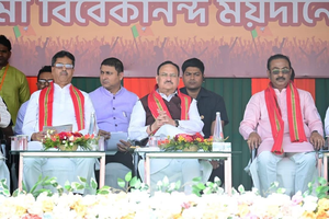 J.P. Nadda holds meeting with Tripura BJP leaders; discusses party-related issues