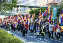 Hundreds of people march in Taiwan to commemorate Tibetan Uprising Day