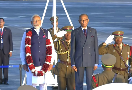 PM Modi arrives in Mauritius for two-day visit to strengthen bilateral ties