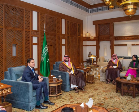 Saudi crown prince meets Zelensky, Rubio