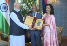 PM Modi hands over OCI cards to Mauritius President, First Lady