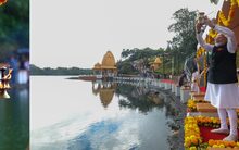 Highlighting India-Mauritius spiritual connect, PM Modi offers prayers at revered Ganga Talao