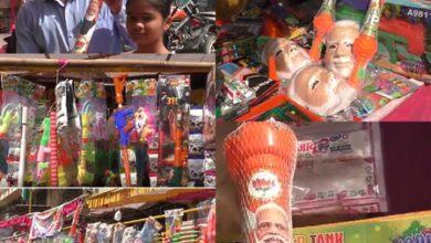 Holi celebrations in Burhanpur see tremendous demand for pichkaris, masks with PM Modi’s photo