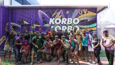 IPL 2025: KKR players and coaching staff celebrate Holi at training camp