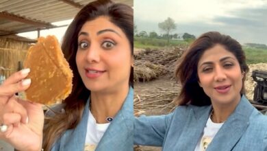 Shilpa Shetty relishes the taste of authentic desi Gud in Punjab