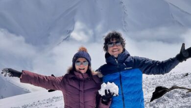 Papon celebrates wife Shweta Mishra’s 50th birthday at 13,000 feet