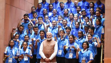 PM Modi meets Special Olympics World Winter Games contingent in Parliament