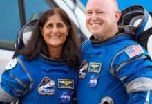 Stranded US astronauts return to Earth, after nine months in space