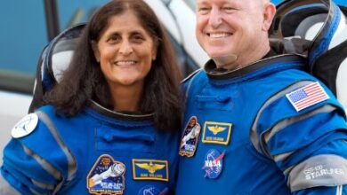 Stranded US astronauts return to Earth, after nine months in space