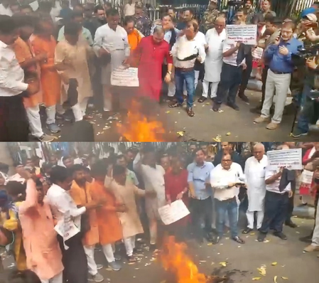 Ruckus in Bengal Assembly as BJP MLAs stage walkout, burn Speaker’s effigy