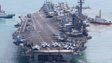 South Korea, US, Japan hold trilateral drills involving American aircraft carrier